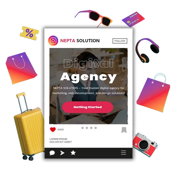 photo frame for social media des